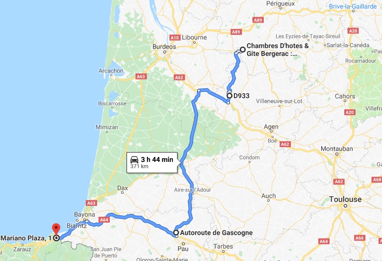 Desde la orilla de la Dordogne hasta Irún.